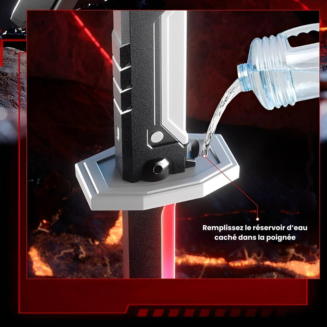 Katana LED Hikarion – Épée lumineuse avec étincelles et fumée