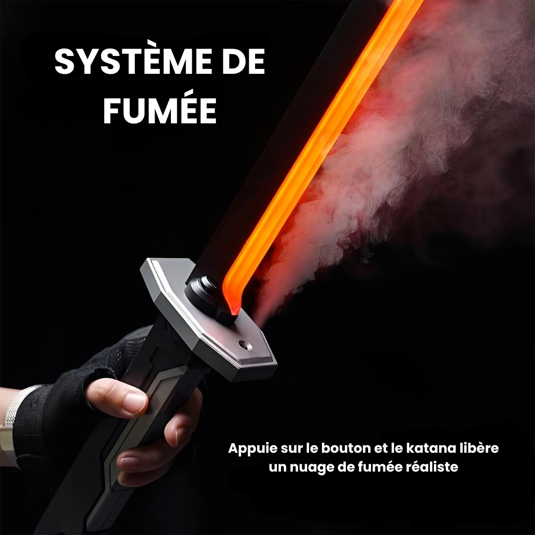 Katana LED Hikarion – Épée lumineuse avec étincelles et fumée
