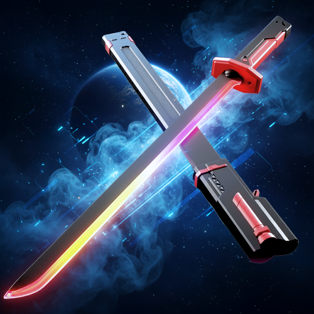 Katana LED Hikarion – Épée lumineuse avec étincelles et fumée
