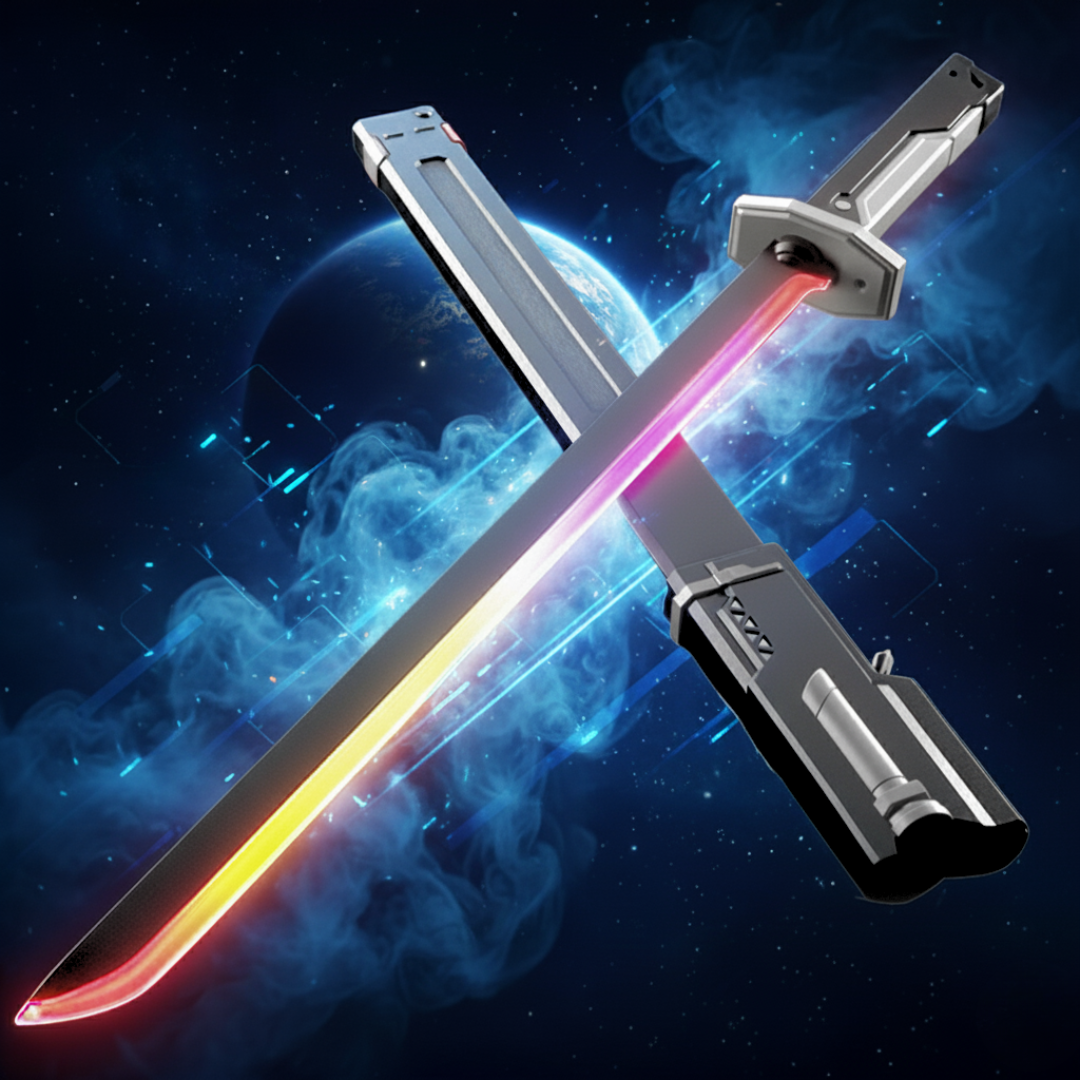 Katana LED Hikarion – Épée lumineuse avec étincelles et fumée